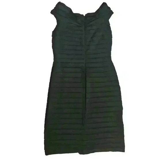 Tadashi Shoji Womens Black Pleated Shutter Cocktail Sleeveless Mini Dress L - Picture 9 of 13